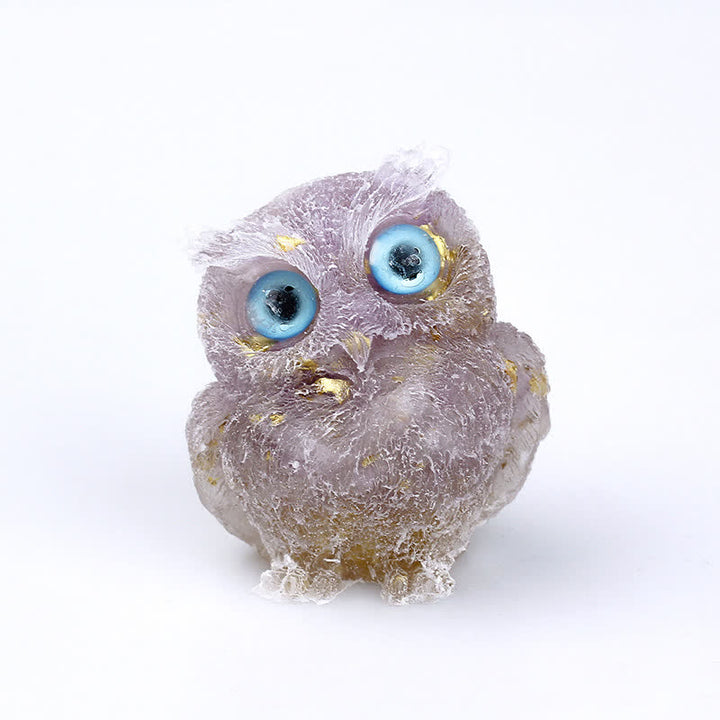 Olivenorma Natural Crystal Owl Gemstone Decoration - Lavender Amethyst - 2.28''(L) * 1.89''(W) * 1.53''(H) - image 47