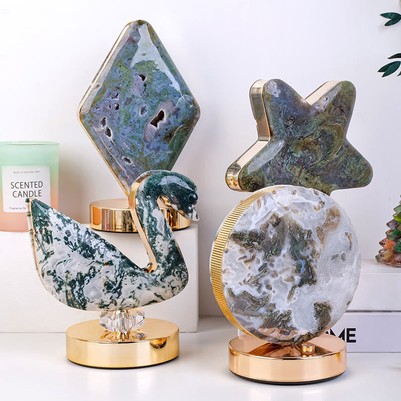 Olivenorma Natural Crystal Stone Table Night Lamp Gemstone Decoration - image 0