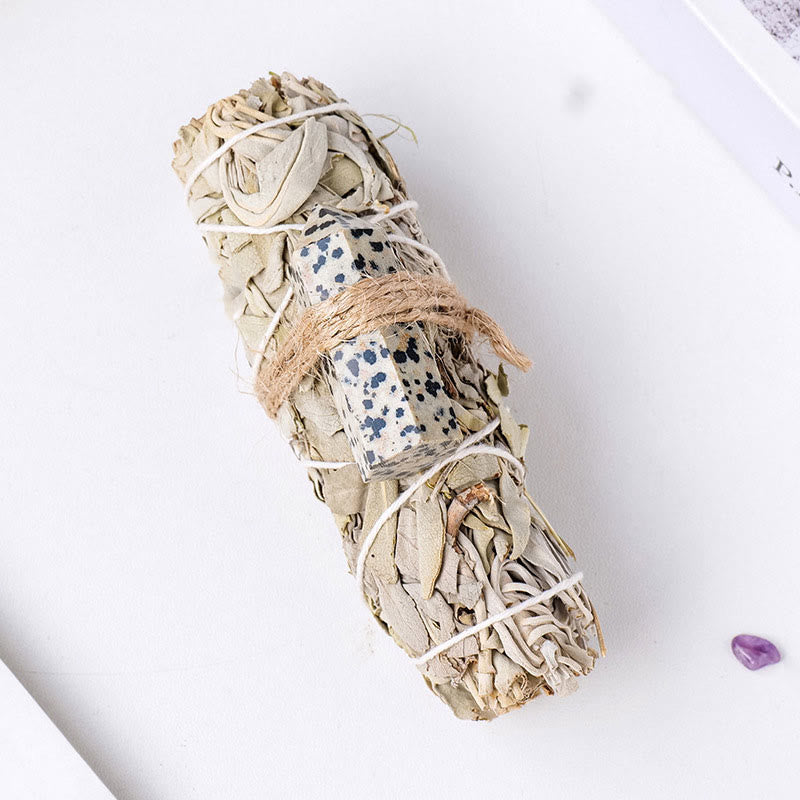Olivenorma White Sage Hexagonal Prism Crystal Aromatherapy Gemstone Decoration - Dalmatian Jasper - image 13
