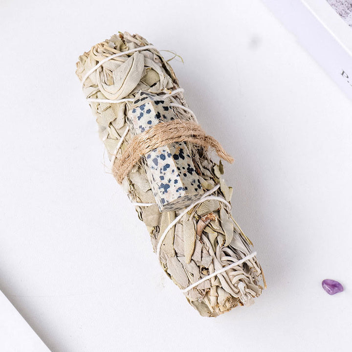 Olivenorma White Sage Hexagonal Prism Crystal Aromatherapy Gemstone Decoration - Dalmatian Jasper - image 13