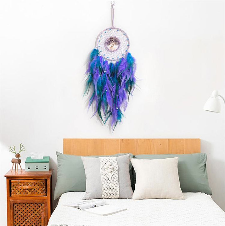 Olivenorma Crystal Tree Of Life Feather Glow Dream Catcher - image 7