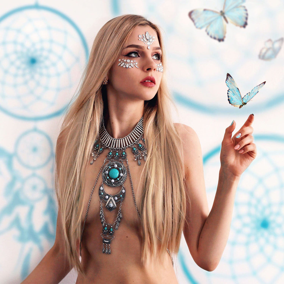 Olivenorma Bohemian Gem-Set Body Chain Necklace - image 2