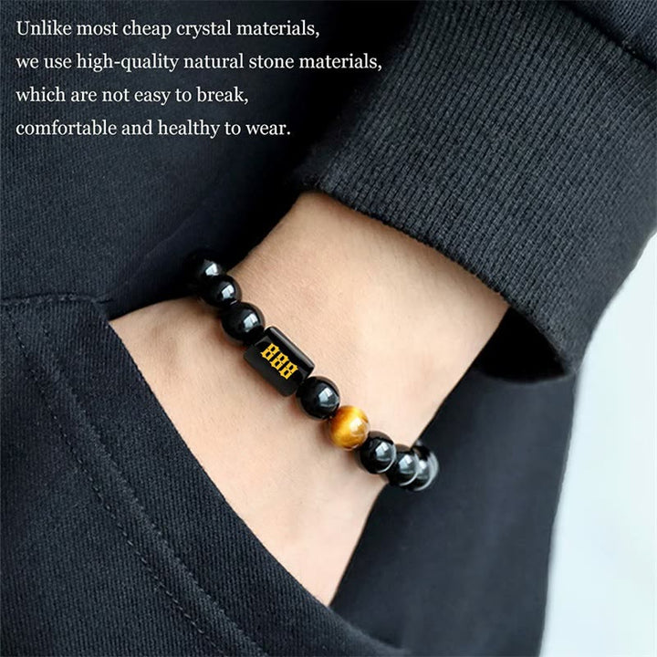 Olivenorma 10mm Obsidian Bead Fashion Number 000-999 Bracelet - image 10