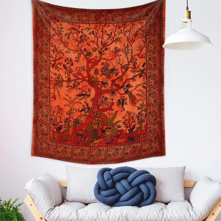 Olivenorma Green Tree Of Life Wall Hanging Psychedelic Tapestry - 180*230cm - Orange - image 25