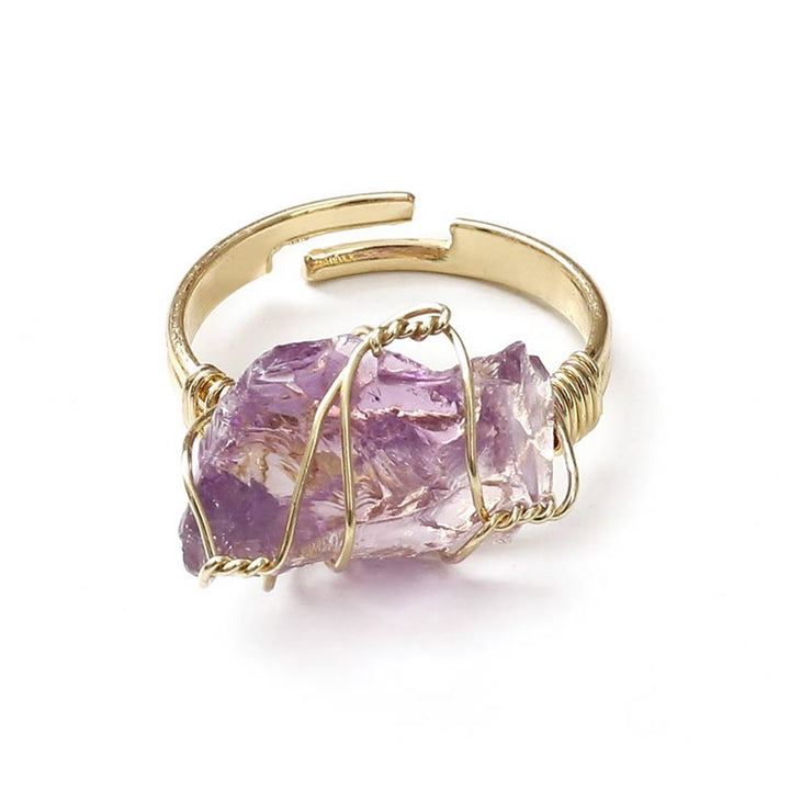 Natural Crystal Irregular Ring - image 0