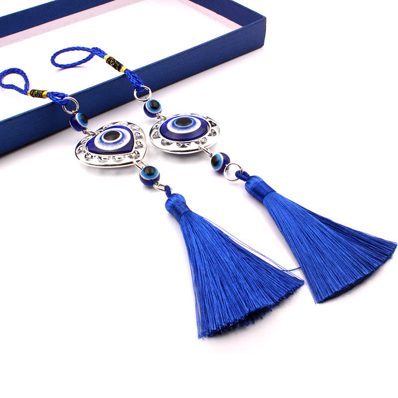 Olivenorma Blue Evil Eye Tassel Car Ornament - image 0