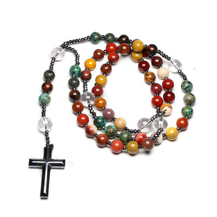Olivenorma Natural stone Cross Symbol Necklace Bracelet - image 2