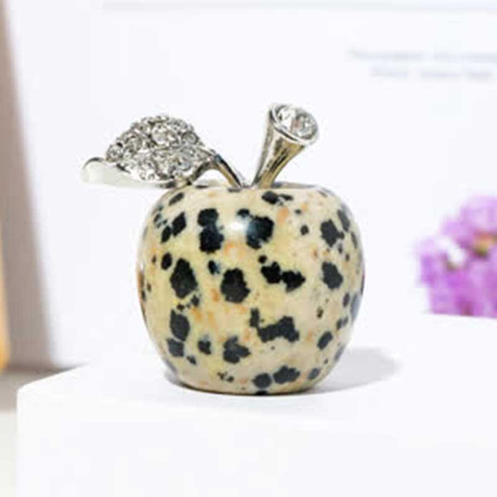 Olivenorma Peace Fruit Apple Gemstone Decoration - Dalmatian Jasper - image 3