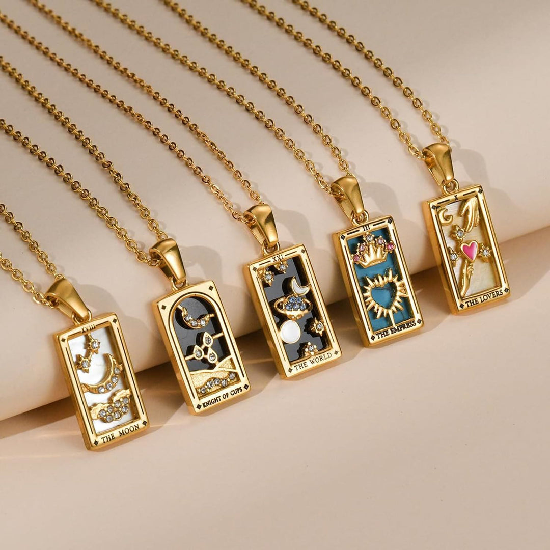 Olivenorma "Sun Lovers Star Moon" Tarot Cards Sign Necklace - image 11
