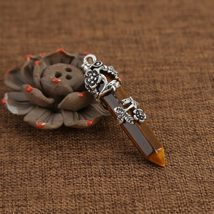 Olivenorma Natural Stone Rose Spiritual Healing Necklace - Tiger Eye - image 20