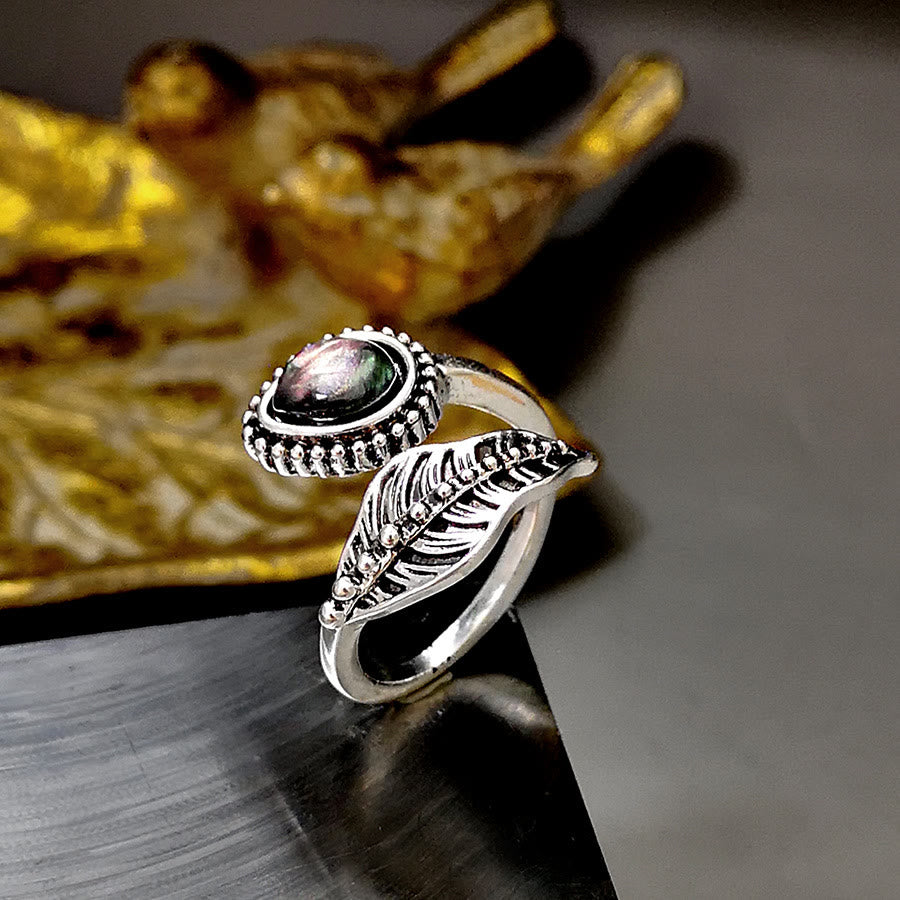 Olivenorma Bohemia Moonstone Vintage Leaf Ring - image 3