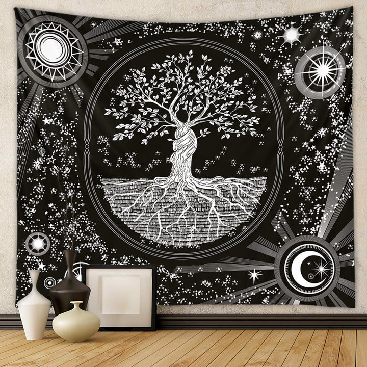 Olivenorma Tree of Life Wall Hanging Mandala Colorful Tapestry - 180*230cm - Flannel - Tree of Life & Universe - image 10