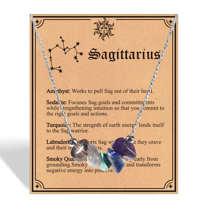 Olivenorma Natural Stone Zodiac Sign Choker Necklace - Sagittarius - image 10