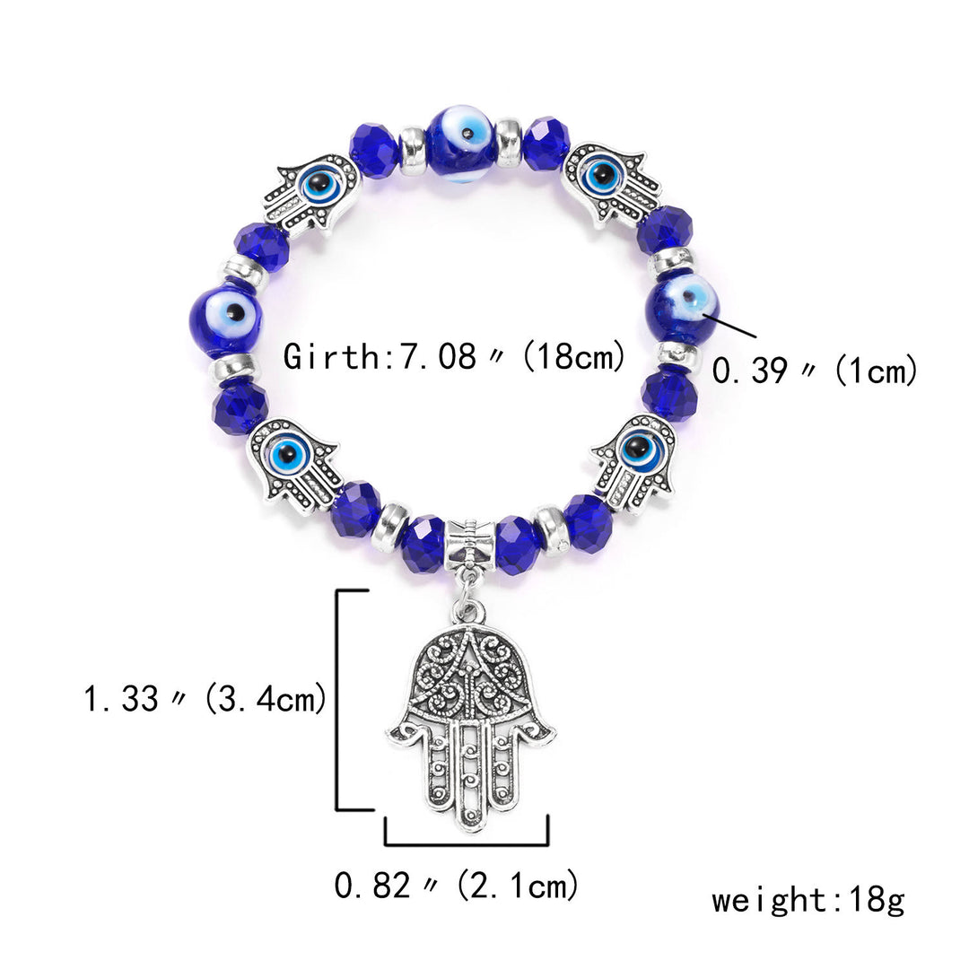 Olivenorma Evil Eye Hamsa Pendant Epoxy Zircon Bracelet - image 17