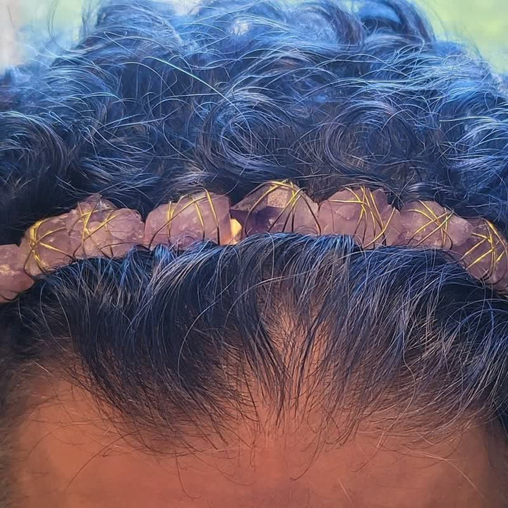 Olivenorma Handcrafted Hairpiece Amethyst Crystal Crow - image 2