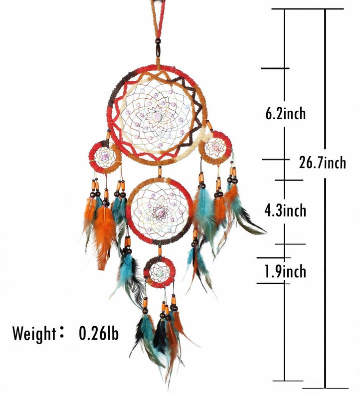Olivenorma Handmade Wooden Beads Feather Dream Catcher - image 5
