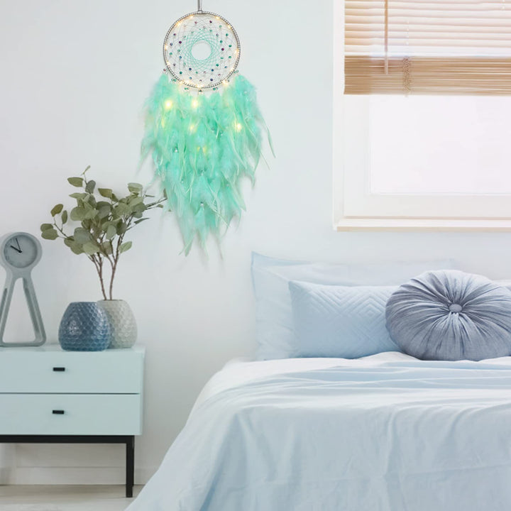Olivenorma LED Light Up Handmade Feather Dream Catcher - image 9
