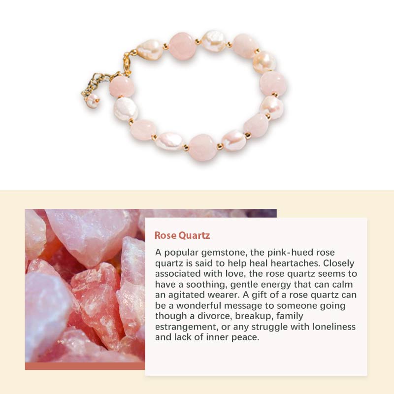 Natural Crystal Pearl Gemstone Bracelet - image 5