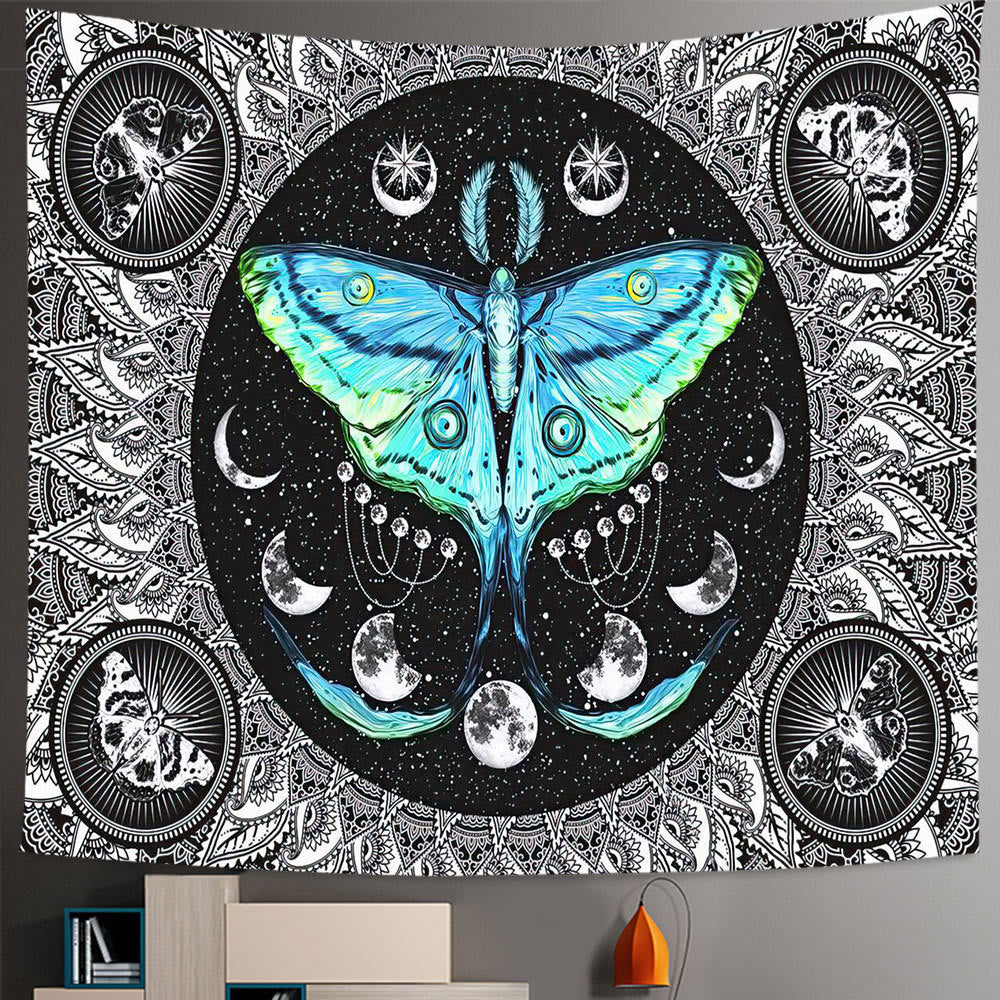 Olivenorma Seven Chakra Tree Of Life Boho Mandala Tapestry - Brushed Fabric - Moth#1 - 98.42"*70.86"(250*180cm) - image 8