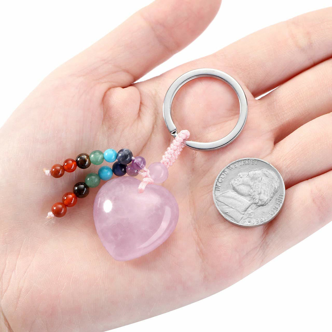 Olivenorma Natural Crystal Heart Keychain - image 7