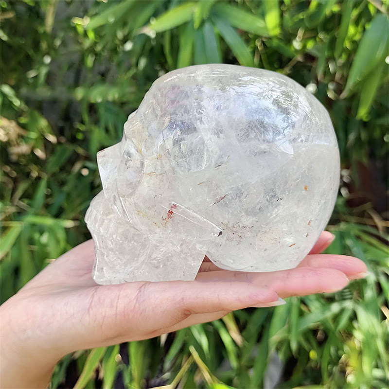 Olivenorma 10cm Natural Clear Crystal Gemstone Decoration Crystal Skull - image 2
