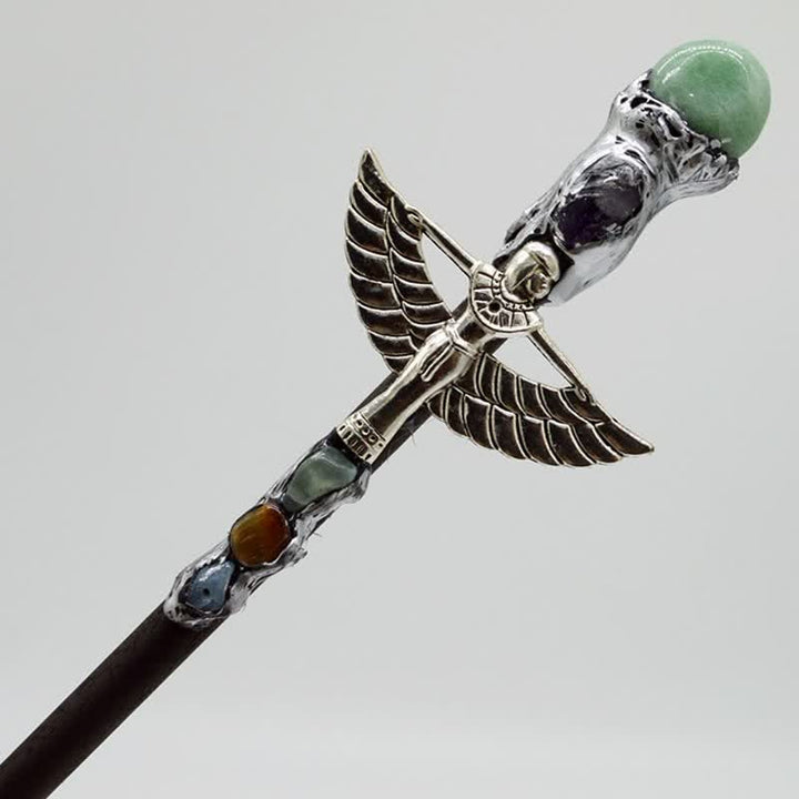 Olivenorma Witch Angel Natural Crystal Wands - Green Aventurine - Silver - image 22