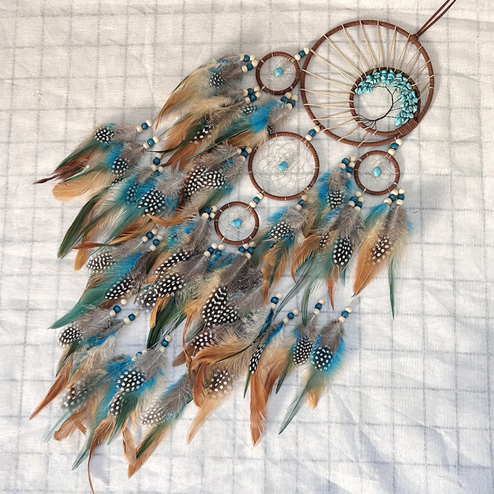 Olivenorma Turquoise Tree of Life Feather Dream Catcher - image 5