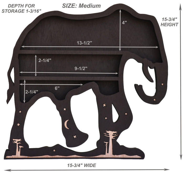 Olivenorma Black Elephant Crystal Display Shelf - image 4