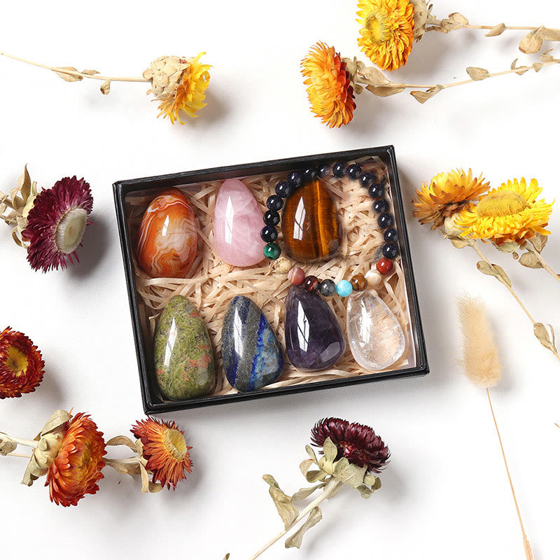 Olivenorma Natural Crystal Drop Shaped Raw Stone Set - Crystal Set#1 - image 0