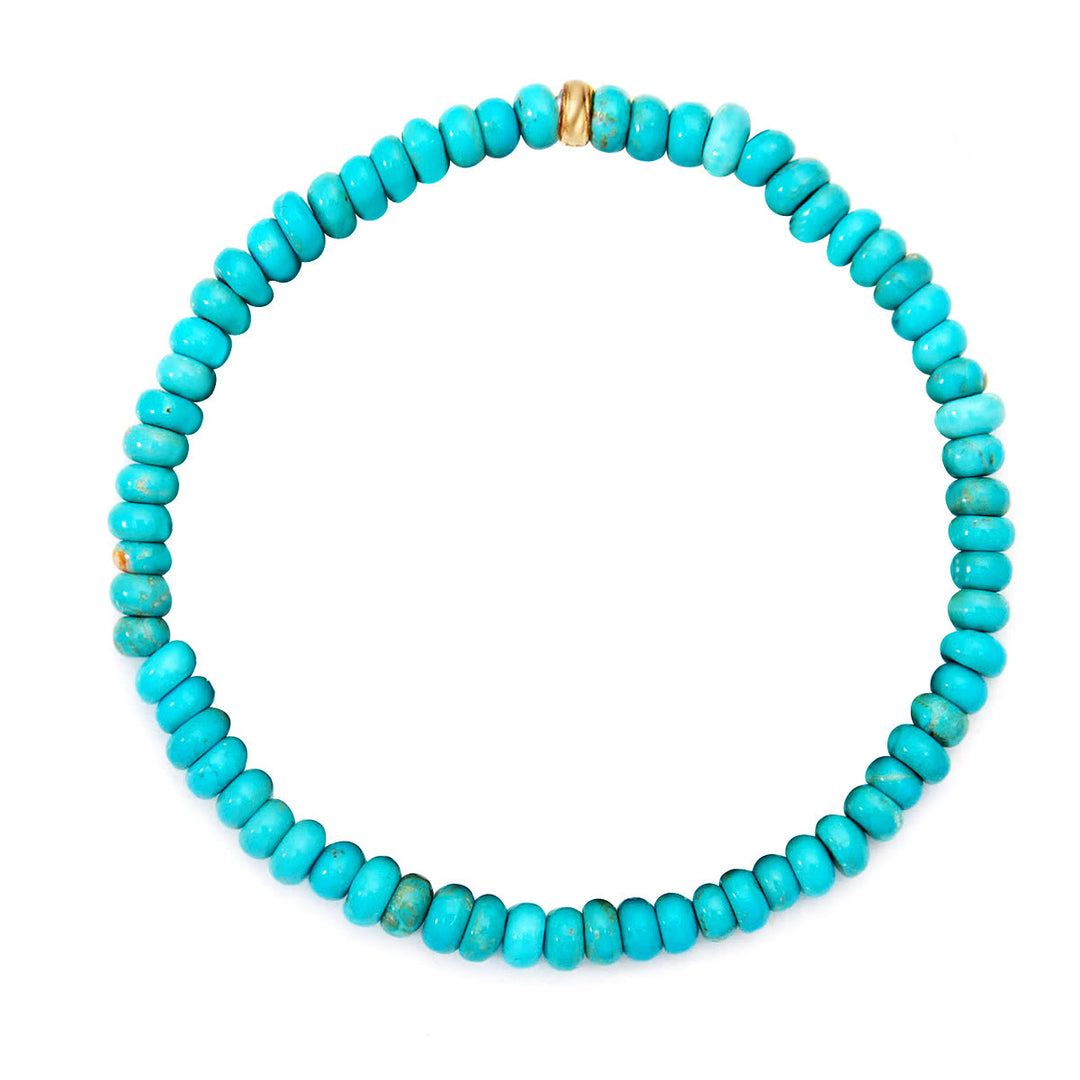 Olivenorma Bohemian Ethnic Style Natural Stone Open Bracelet - Turquoise - image 5