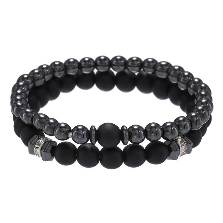 Olivenorma Men's Jewelry Bead Punk 2 Piece Set Fashion Bracelet - image 1