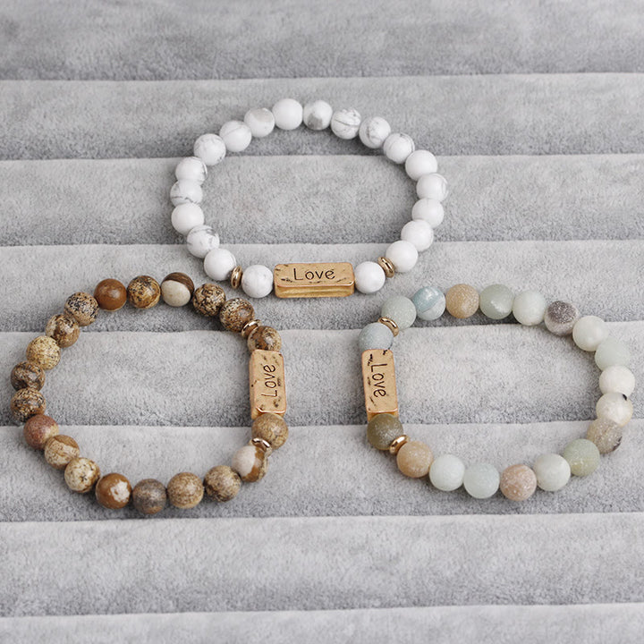Olivenorma Natural Gemstone Love Powerful Engraving Bracelet - image 11