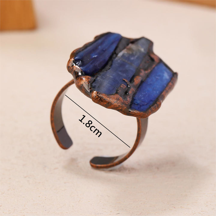 Olivenorma Kyanite Rough Irregular Opening Adjustable Ring - image 3