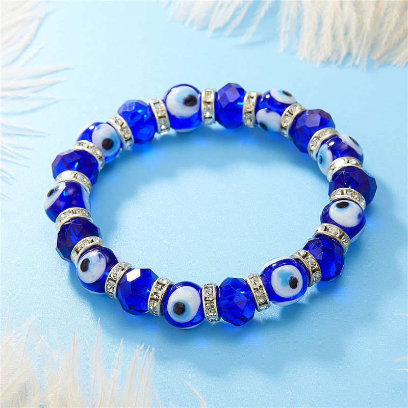 Olivenorma Evil Eye Hamsa Pendant Epoxy Zircon Bracelet - Evil Eye&Dark Blue Zircon - image 18