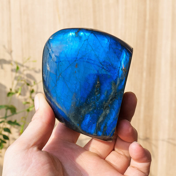 Olivenorma Natural Labradorite Rough Stone Gemstone Decoration - 350-400g - image 6