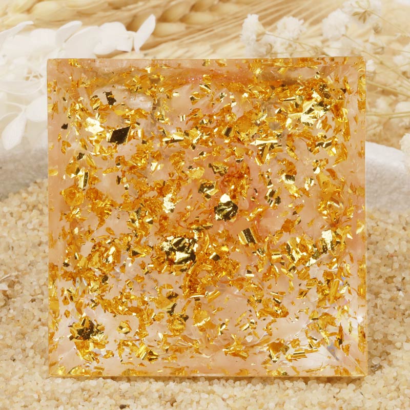 Olivenorma Amethyst Clear Quartz Orgone Pyramid - image 4