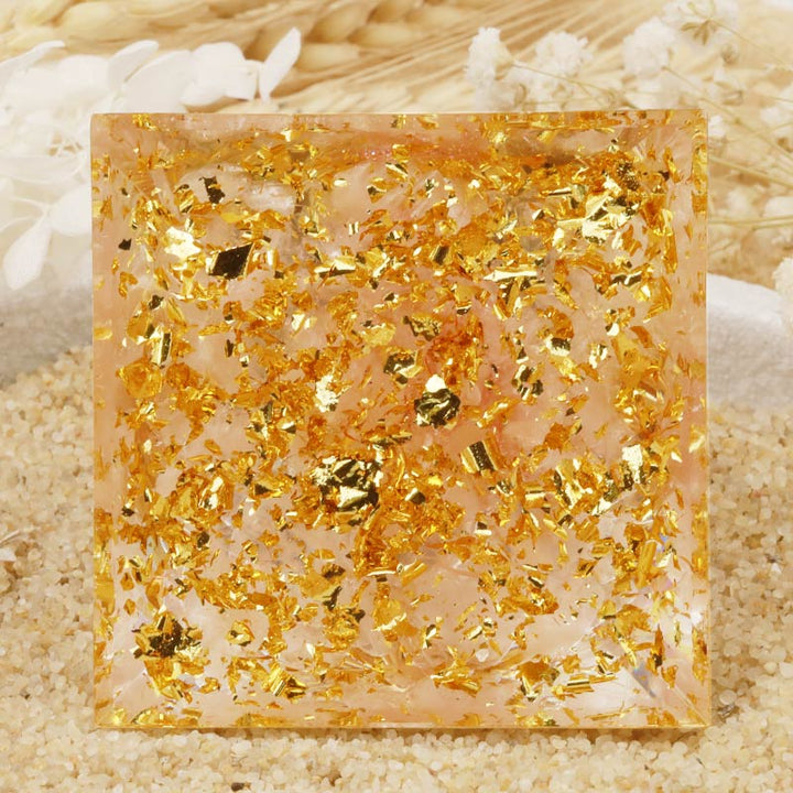 Olivenorma Amethyst Clear Quartz Orgone Pyramid - image 4