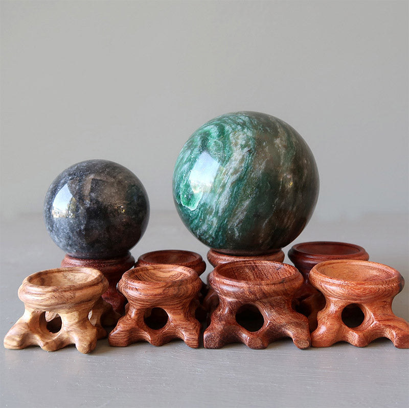 Olivenorma Wood Stands for Crystal Ball Spheres Eggs Pastoral Decorative Display - 1.75 Inches - image 0