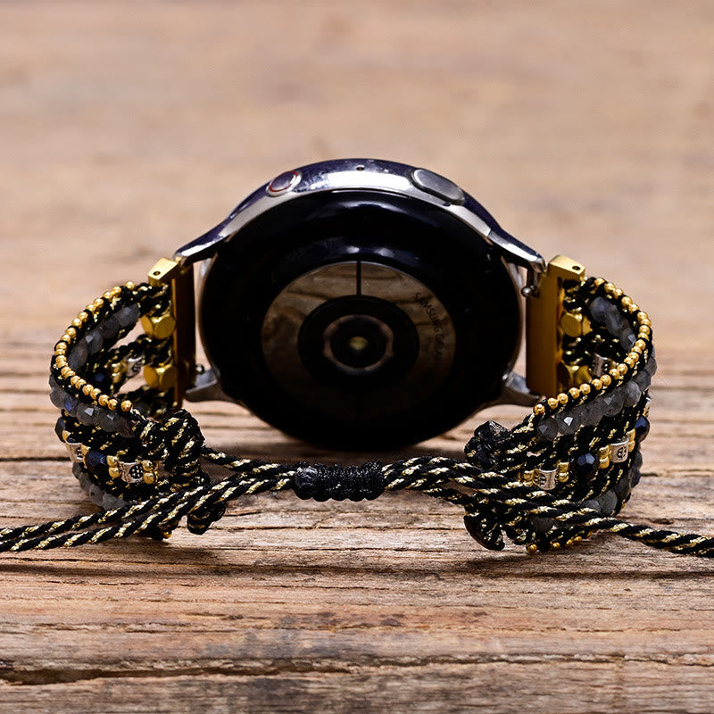 Olivenorma Crystal Beaded Black Braided Samsung Strap Bracelet - image 1