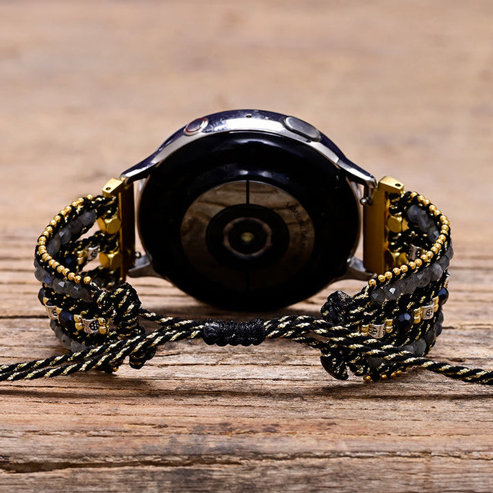 Olivenorma Crystal Beaded Black Braided Samsung Strap Bracelet - image 1
