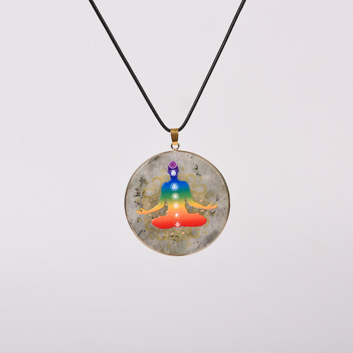 Olivenorma Crystal Hamsa Chakra Tree Of Life Necklace - Labradorite - Chakra - image 21