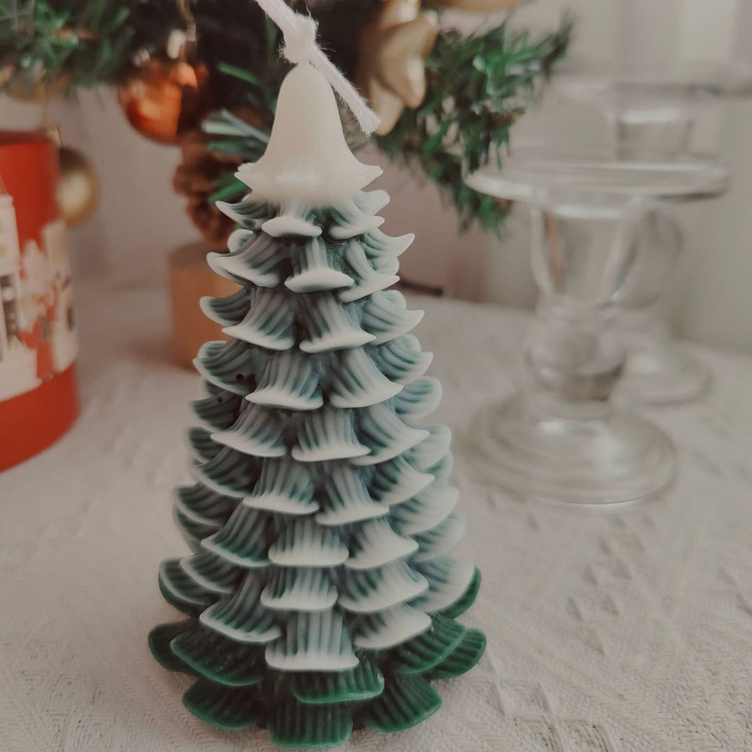 Olivenorma Carved Christmas Tree Candle - Large Cedar-8*14cm - image 0