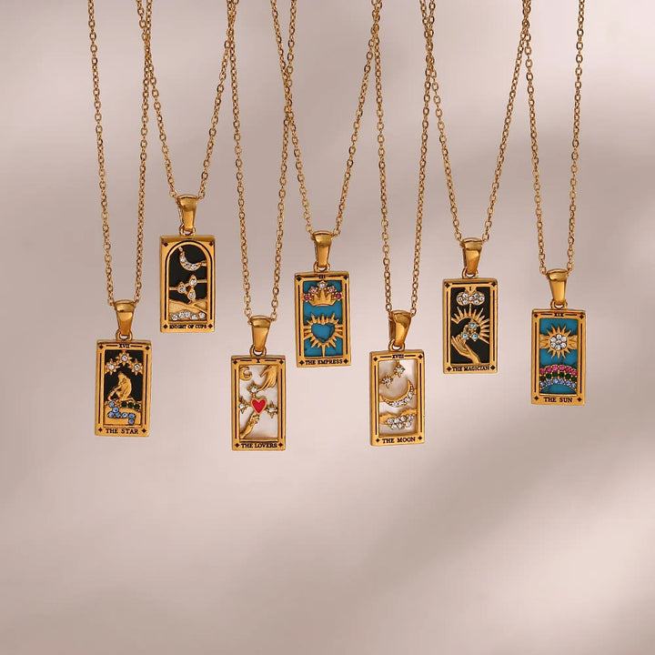 Olivenorma "Sun Lovers Star Moon" Tarot Cards Sign Necklace - image 12
