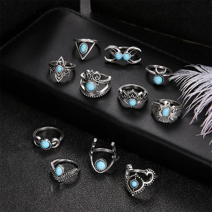 Turquoise Ring Set - image 1