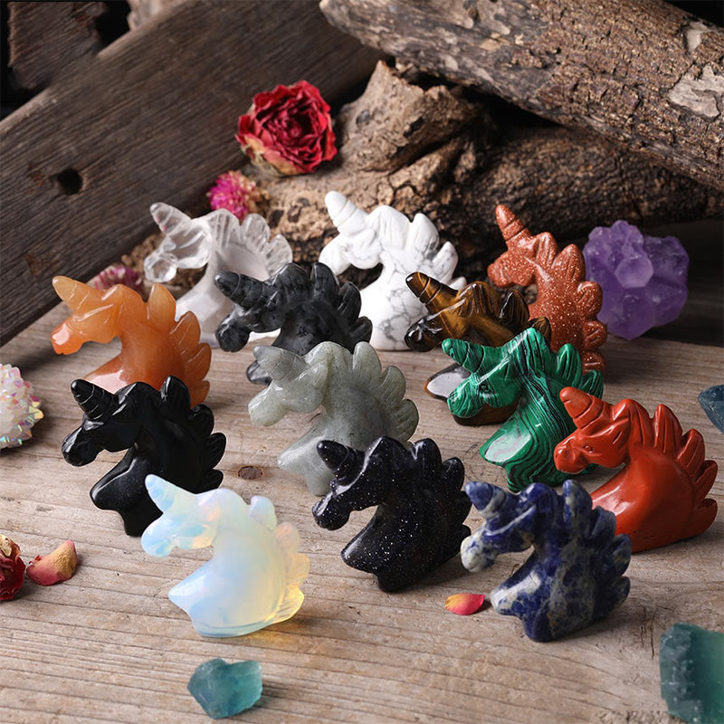 Olivenorma 2Inch Natural Crystal Unicorn Figurine Gemstone Decoration - image 0