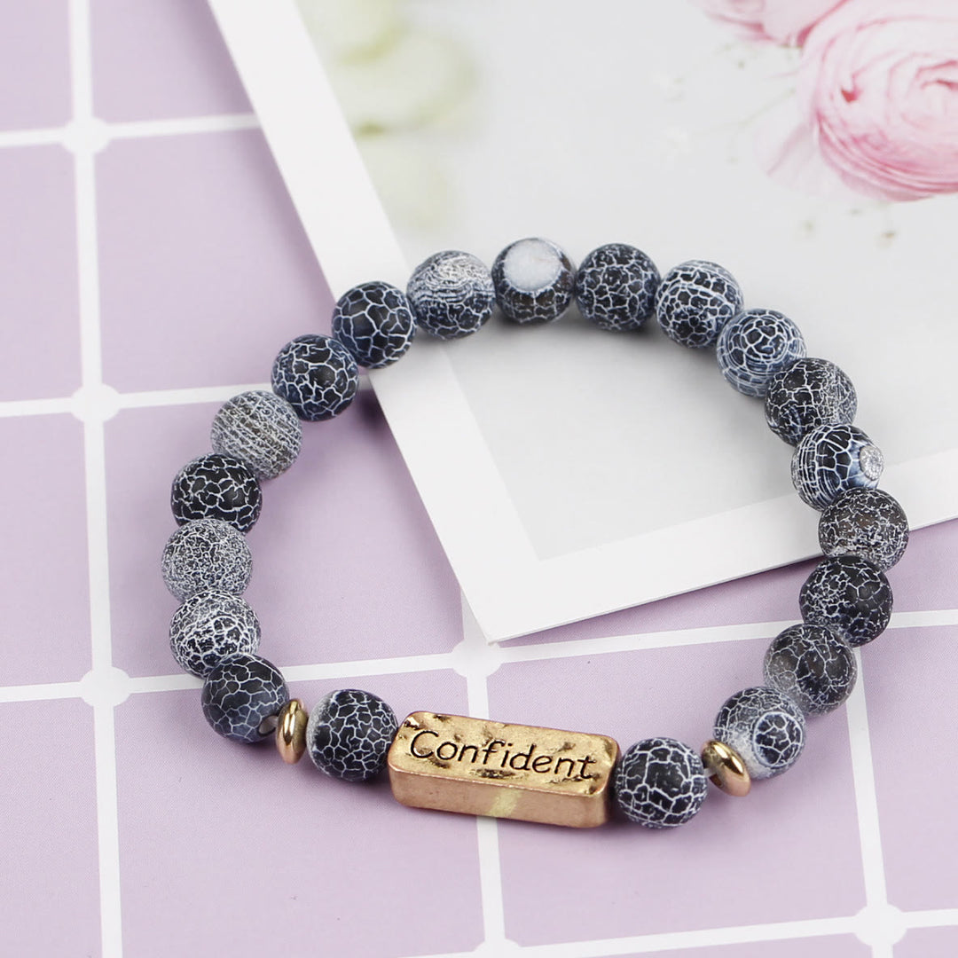 Olivenorma Natural Gemstone Confident Engraving Bracelet - image 3