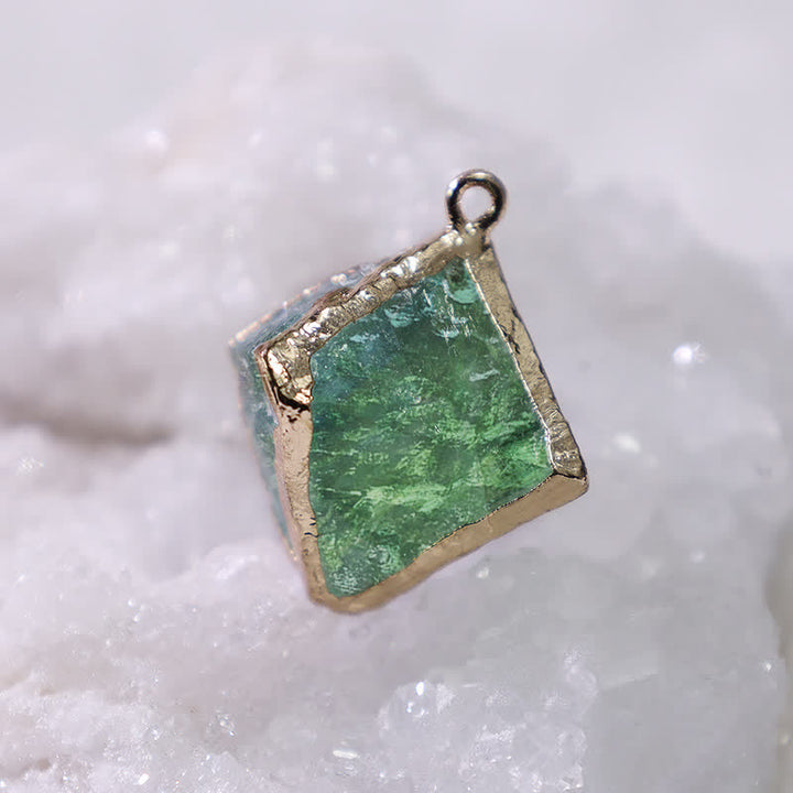 Olivenorma Green Fluorite Natural Crystal Pendant - image 4