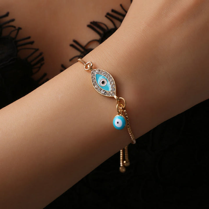 Olivenorma Evil Eye Turquoise Lapis Lazuli Bracelet - Turquoise - image 0