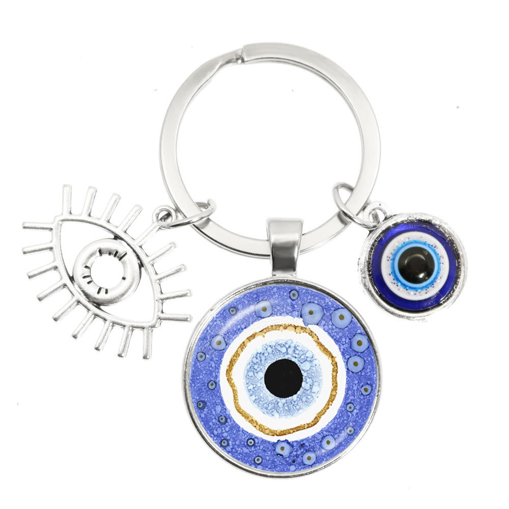 Olivenorma Blue Evil Eye Hamsa Epoxy Keychain - Evil Eye#3 - image 2