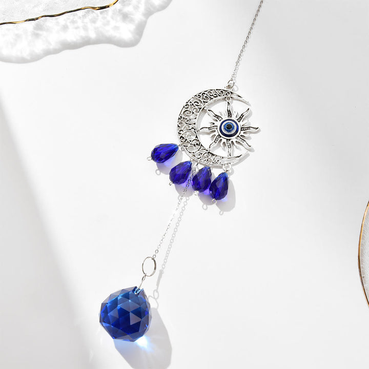 Olivenorma Blue Zircon Owl Evil Eye Wall Decor - Evil Eye&Moon - image 3